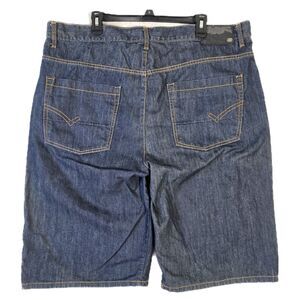 Ecko Unltd Shorts Mens 42 Blue Denim Jean Jorts Dark Baggy Skater Hip Hop Y2K